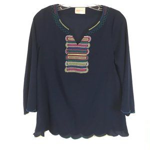 😀 3 for 20 Moon Brand Embroidered Detail Blouse